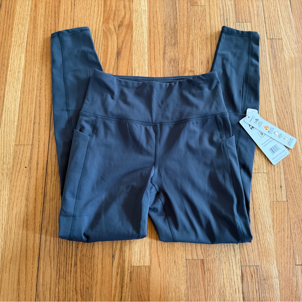 RBX Women's Small Gray High Waisted Ankle Length Leggings Fleece Lined NWT